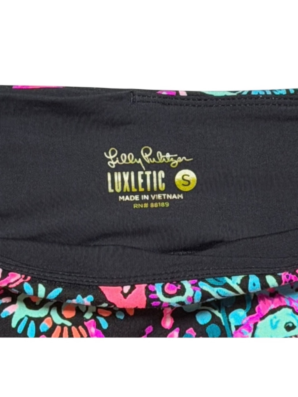LILLY PULITZER Weekender Mid Rise Midi Leggings TWILIGHT CORAL- Small - Picture 7 of 14
